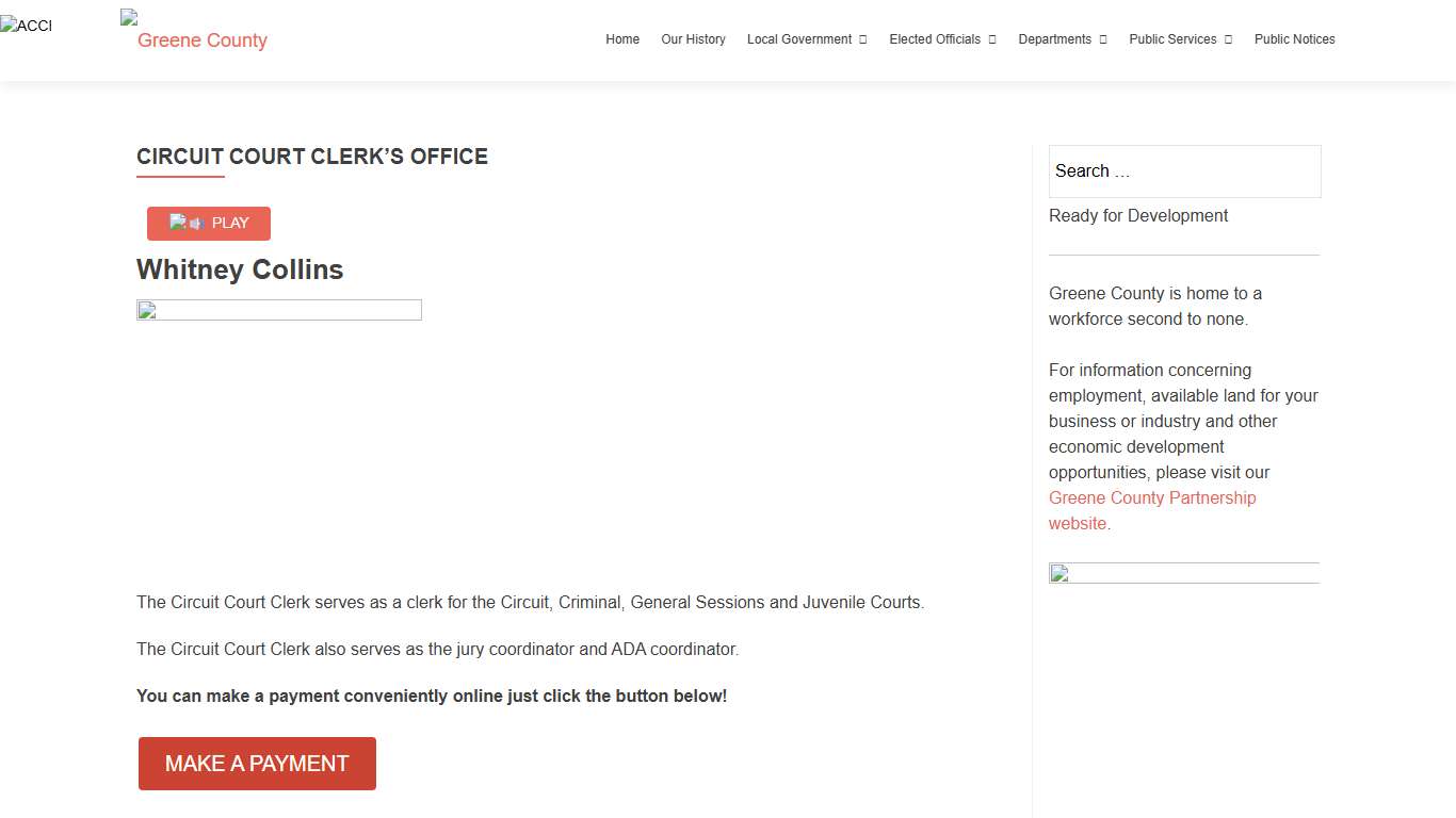 CIRCUIT COURT CLERK’S OFFICE – Greene County